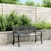 vidaXL Banc de jardin Noir 120 cm Acier