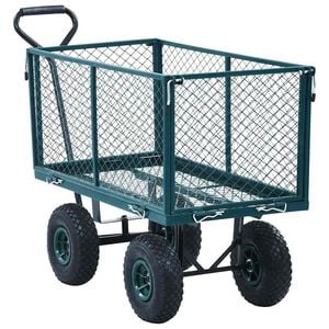vidaXL Chariot &agrave; main de jardin Vert 350 kg