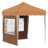 vidaXL Tente de f&ecirc;te pop-up 195 x 195 x 245 cm Beige Tissu Oxford