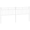 vidaXL T&ecirc;te de lit de remplacement m&eacute;tal blanc 200 cm