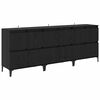 vidaXL Buffets 3 pc Ch&ecirc;ne noir 60 x 35 x 70 cm Bois d'ing&eacute;nierie