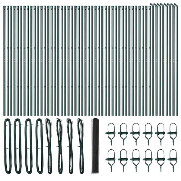 vidaXL Poteau de cl&ocirc;ture. Gris 100 x 1,4 m (maillage de 25 mm)