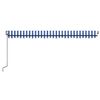 vidaXL Auvent automatique capteur de vent/LED 500x300 cm Bleu et blanc