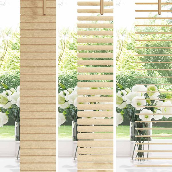 vidaXL Store V&eacute;nitien R&eacute;glable Marron clair avec motif 150 x 60 cm PVC