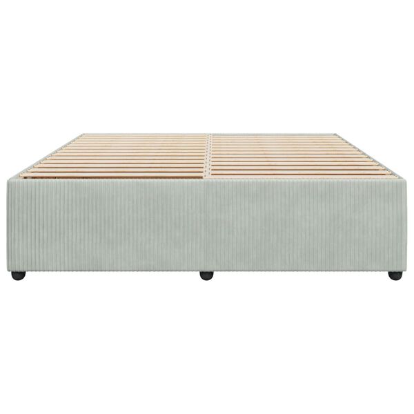 vidaXL Cadre de lit sans matelas gris clair 200x200 cm velours