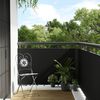 vidaXL Paravent de balcon noir 400x100 cm r&eacute;sine tress&eacute;e
