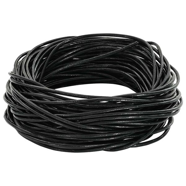 vidaXL Corde en Cuir Noir &Oslash;1 mm x 5 m Cuir