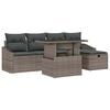 vidaXL Ensemble de canap&eacute; de jardin 6 pc Gris polyrotin