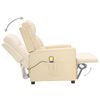 vidaXL Fauteuil de massage Cr&egrave;me Tissu