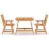 vidaXL Ensemble à manger de jardin 3 pcs Bois d'acacia solide