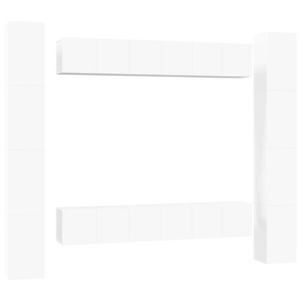 vidaXL Ensemble de meubles TV 6 pcs Blanc Bois d'ing&eacute;nierie