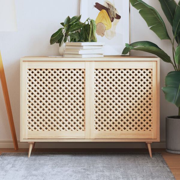 vidaXL Portes d'armoires en treillis 2 pcs 59,5x69 cm pin massif