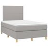 vidaXL Sommier &agrave; lattes de lit avec matelas Gris clair 120x200cm Tissu