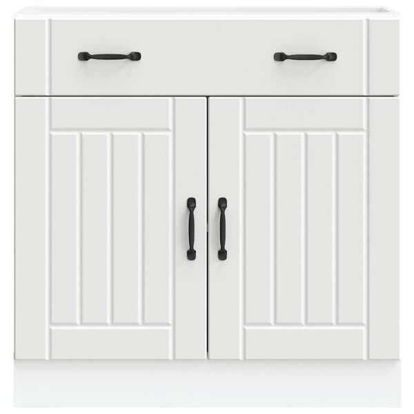 vidaXL Armoire de cuisine Lucca blanc bois d'ingénierie