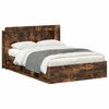 vidaXL Cadre de lit avec rangement Ch&ecirc;ne fum&eacute; 140 x 190 cm