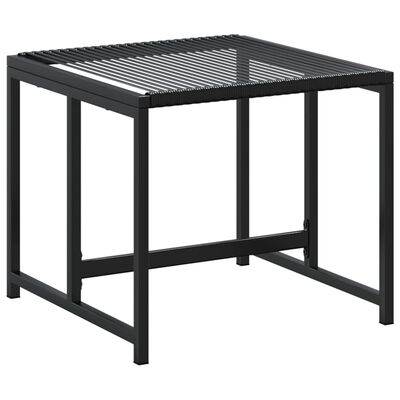 vidaXL Tabourets de jardin lot de 4 noir résine tressée