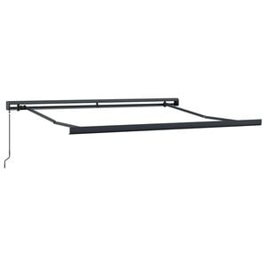 vidaXL Cadre de auvent manuel 3 x 2,5 m Anthracite