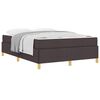 vidaXL Cadre de lit avec matelas Marron fonc&eacute; 140 x 190 cm tissu
