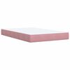 vidaXL Sommier &agrave; lattes de lit avec matelas Rose 120x200 cm Velours
