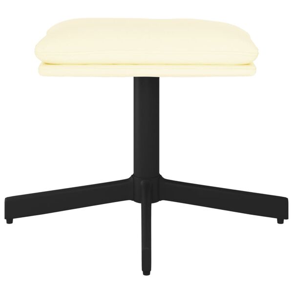 vidaXL Repose-pied Crème 60x60x36 cm Similicuir
