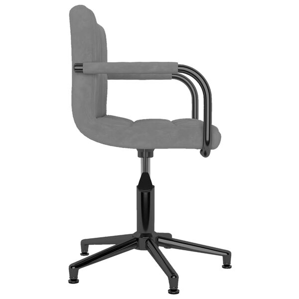 vidaXL Chaises pivotantes &agrave; manger lot de 2 gris clair velours