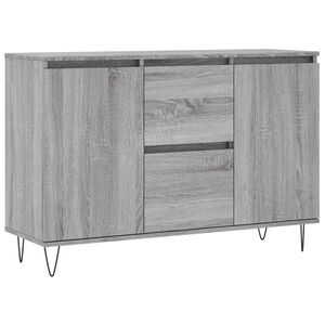 vidaXL Buffet sonoma gris 101,5x35x70 cm bois d'ing&eacute;nierie