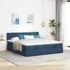 VidaXL Cadre de lit ottoman avec matelas bleu 180x200 cm tissu