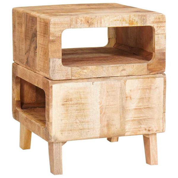 vidaXL Tables d'appoint Marron 40 x 40 x 49 cm Bois Recyclé Solide