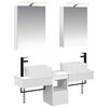 vidaXL Ensemble d'armoire de salle de bain 5 pcs Blanc