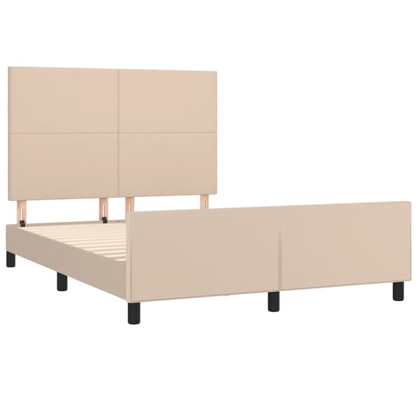 vidaXL Cadre de lit sans matelas cappuccino 140x190 cm similicuir