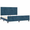 vidaXL Cadre de lit sans matelas bleu fonc&eacute; 160x200 cm velours