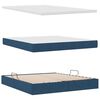 vidaXL Lit avec rangement et matelas Bleu 160 x 200 cm Polyester
