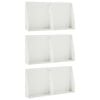 vidaXL Mur de sout&egrave;nement 6 pc 40 x 12 x 40 cm Acier Blanc
