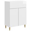 vidaXL Buffet Blanc brillant 66 x 34,5 x 90 cm Bois d'ing&eacute;nierie