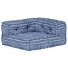 vidaXL Pouf modulaire Indigo Tissu