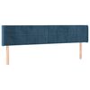vidaXL Tête de lit à LED Bleu foncé 183x16x78/88 cm Velours