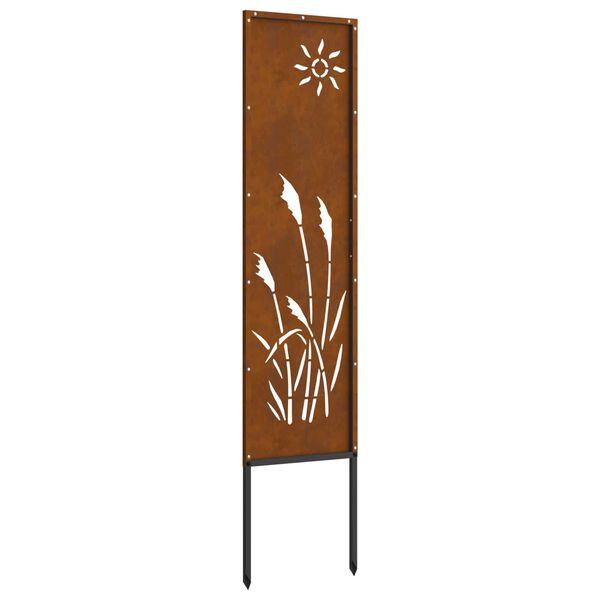 vidaXL &Eacute;cran de confidentialit&eacute; de jardin Fretwork Rouill&eacute; 32 x 140 cm