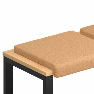 vidaXL Coussin de banc 4 pc Tissu Sherpa Beige Profondeur 35 cm