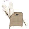 vidaXL Ensemble &agrave; manger de jardin avec coussins 5pcs Beige poly rotin