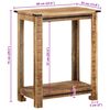 vidaXL Table console 60x35x75 cm bois massif de manguier
