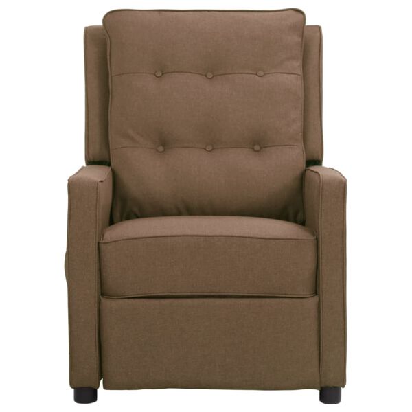 vidaXL Fauteuil de massage Taupe Tissu