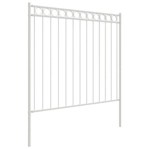 vidaXL &Eacute;l&eacute;ment de cl&ocirc;ture Blanc 170 x 170 cm Acier