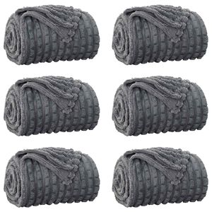 vidaXL Couvertures &agrave; jeter 6 pc Gris fonc&eacute; 240 x 220 cm 9.17 kg Toison