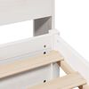 vidaXL Lit bibliothèque sans matelas blanc 75x190cm bois de pin massif