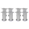 vidaXL Pieds ronds de canap&eacute; 8 pcs Chrome 120 mm