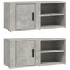 vidaXL Meubles TV 2 pcs Gris b&eacute;ton 80x31,5x36 cm Bois d'ing&eacute;nierie