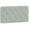 vidaXL Coussin de t&ecirc;te de lit gris clair 100 cm velours