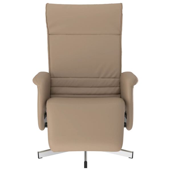 vidaXL Fauteuil inclinable avec repose-pieds cappuccino similicuir