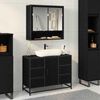 vidaXL Cabinet de salle de bain avec tiroir Ch&ecirc;ne noir 80 x 33 x 60 cm