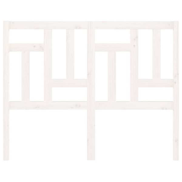 vidaXL T&ecirc;te de lit Blanc 125,5x4x100 cm Bois massif de pin